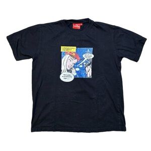 Emirates Black Tee with Comic Graphic Design